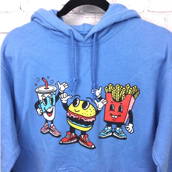 Mr. Beast Burger Retro Graphic Kangaroo Pocket Hooded Pullover Sweatshirt S - Picture 2 of 13